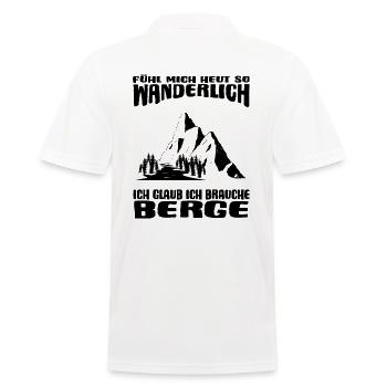 bergwandern wandervoll servus alpin bergwanderung - Männer Poloshirt - Weiß - Hinten - Kai (181cm)