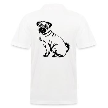 Pug chien canin Pug Wilsigns - Polo Homme - blanc - Dos - Kai (181cm)