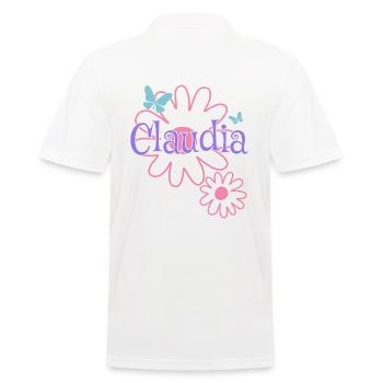 Claudia Name Girl Name Daisy - Men's Polo Shirt - white - Back - Kai (181cm)