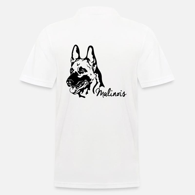 MALINOIS Belgischer Schäferhund Wilsigns Hunde IGP - Männer Poloshirt - Weiß