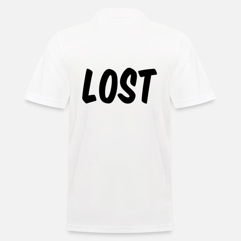Lost - Männer Poloshirt - Weiß