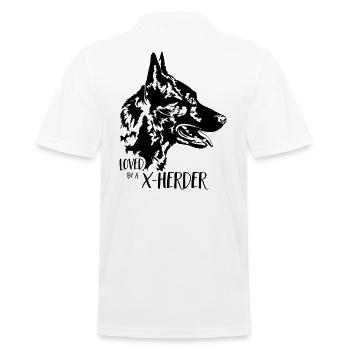 Aimé par un chien de berger X Dog Saying Wilsigns - Polo Homme - blanc - Dos - Kai (181cm)