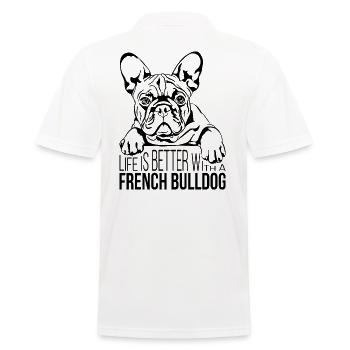 La vie de bouledogue français est meilleure Dog Dog Wilsigns - Polo Homme - blanc - Dos - Kai (181cm)