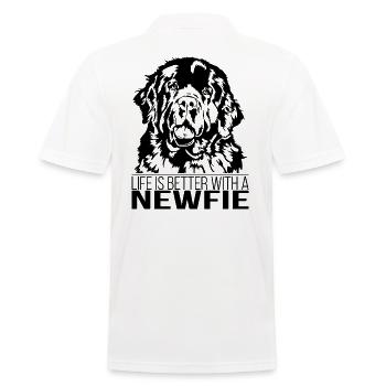 La vie de Newfie est meilleure chien Terre-Neuve Wilsigns - Polo Homme - blanc - Dos - Kai (181cm)