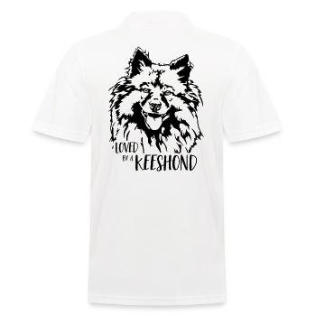 Aimé par un chien Keeshound Disant chiens Wilsigns - Polo Homme - blanc - Dos - Kai (181cm)