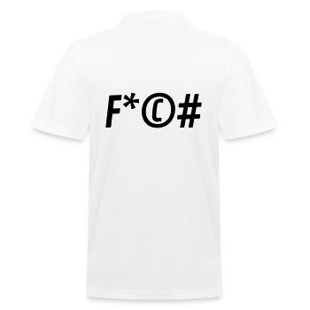 Lettrage FCK - Polo Homme - blanc - Dos - Kai (181cm)