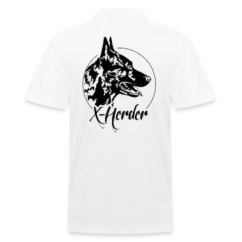 X- HERDER Dogs Portrait Chien Sport IGP - Polo Homme - blanc - Dos - Kai (181cm)