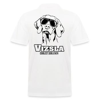 VIZSLA coolest dog ever Dog saying dog dogs - Men's Polo Shirt - white - Back - Kai (181cm)