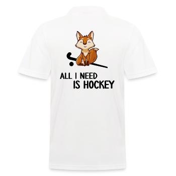 Field hockey Hockey fox needs hockey - Men's Polo Shirt - white - Back - Kai (181cm)