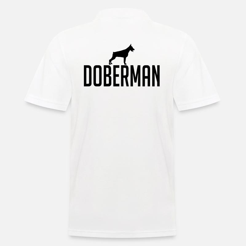 DOBERMAN Hunderasse Dobermann Hund Hunde Wilsigns - Männer Poloshirt - Weiß