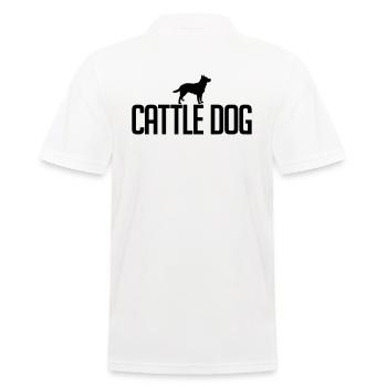 CATTLE DOG Hunderasse Hunde Hund Wilsigns - Männer Poloshirt - Weiß - Hinten - Kai (181cm)