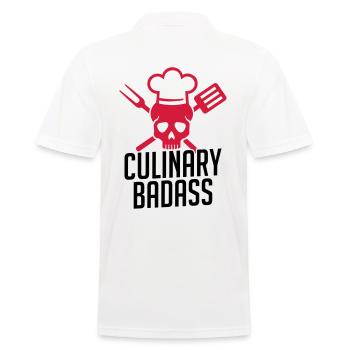Chef Culinary Badass Chef Humor - Men's Polo Shirt - white - Back - Kai (181cm)