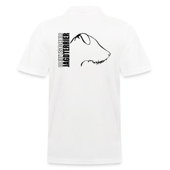GERMAN HUNTING TERRIER PROFILE Hound Wilsigns - Men's Polo Shirt - white - Back - Kai (181cm)