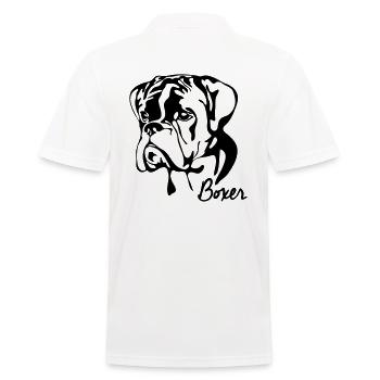 BOXER PORTRAIT Wilsigns chiens chien - Polo Homme - blanc - Dos - Kai (181cm)