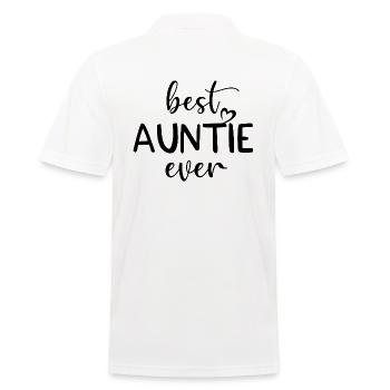 best Auntie ever - Männer Poloshirt - Weiß - Hinten - Kai (181cm)