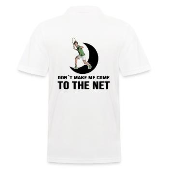 Tennis Matchball Tennisspieler Netzball - Männer Poloshirt - Weiß - Hinten - Kai (181cm)