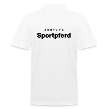 Sportpferd - Männer Poloshirt - Weiß - Hinten - Kai (181cm)