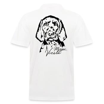 Magyar Vizsla Drahthaar Portrait Hunde Wilsigns - Männer Poloshirt - Weiß - Hinten - Kai (181cm)