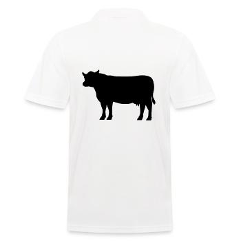 Vecteur de silhouette de vache - Polo Homme - blanc - Dos - Kai (181cm)