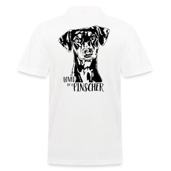 Aimé par un chien Pinscher Dog Saying Wilsigns - Polo Homme - blanc - Dos - Kai (181cm)