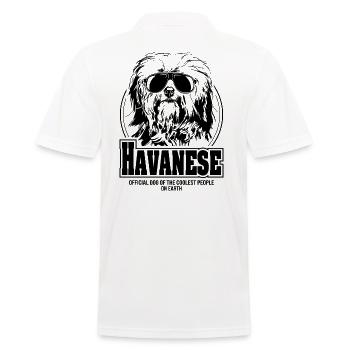 HAVANESE coolest people Hunde Spruch Wilsigns - Männer Poloshirt - Weiß - Hinten - Kai (181cm)
