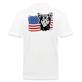Chihuahua America Flag Dogs Wilsigns - Polo Homme - blanc - Dos - Kai (181cm)