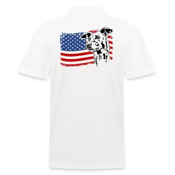 Greyhound America Flag Greyhound Dogs Wilsigns - Polo Homme - blanc - Dos - Kai (181cm)