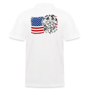 Maltese Amérique Flag Dogs Wilsigns - Polo Homme - blanc - Dos - Kai (181cm)