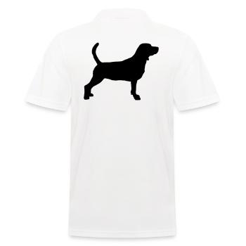 Beagle silhouette - Polo Homme - blanc - Dos - Kai (181cm)