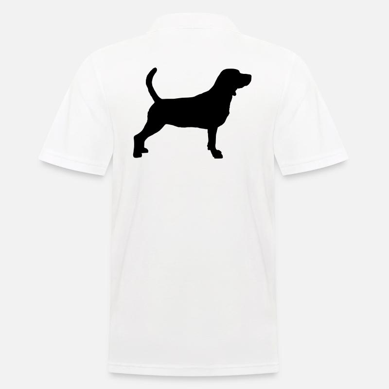 Beagle silhouette - Polo Homme - blanc
