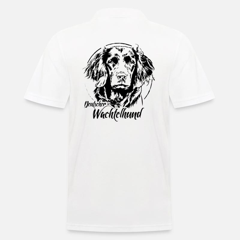 DEUTSCHER WACHTELHUND Jagdhund Jagdhunde Wilsigns - Männer Poloshirt - Weiß