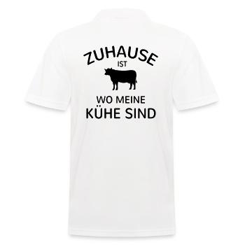 Zuhause wo meine Kühe Kuh Bauer Landwirt Bauernhof - Männer Poloshirt - Weiß - Hinten - Kai (181cm)