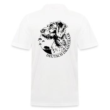 DEUTSCH DRAHTHAAR Wilsigns Jagdhund Jagdhunde - Männer Poloshirt - Weiß - Hinten - Kai (181cm)