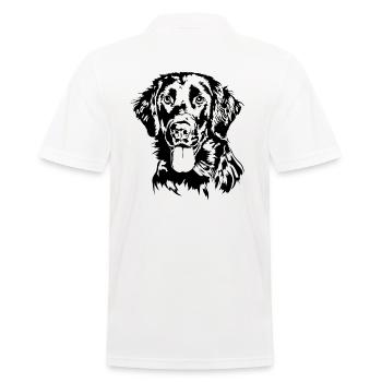 PLAT COATED RETRIEVER Chien chien de chasse Wilsigns - Polo Homme - blanc - Dos - Kai (181cm)