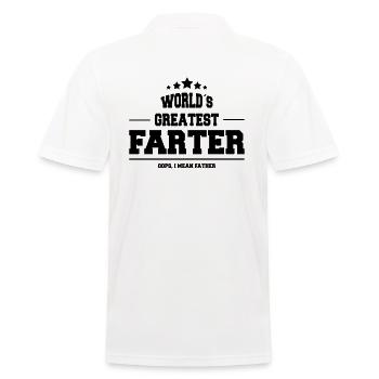 LE PLUS GRAND FARTER DU MONDE Père Papa Fête des Pères - Polo Homme - blanc - Dos - Kai (181cm)