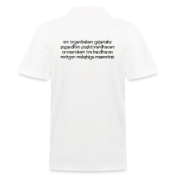 Om tryambakam Mantra black - Men's Polo Shirt - white - Back - Kai (181cm)