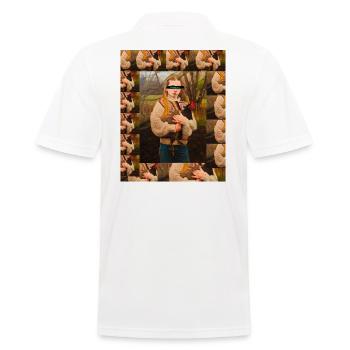Chicken Love in the Woods - Men's Polo Shirt - white - Back - Kai (181cm)