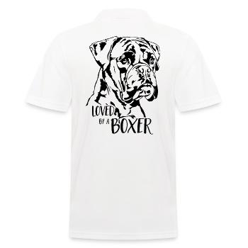 Aimé par un boxer chien Wilsigns - Polo Homme - blanc - Dos - Kai (181cm)