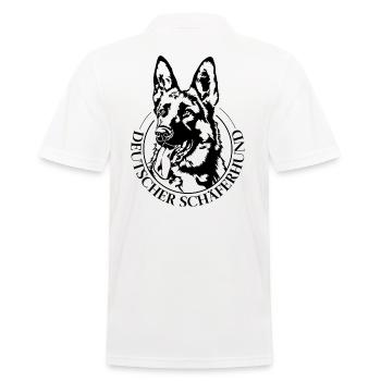 German Shepherd Dogs Portrait Dog Wilsigns - Men's Polo Shirt - white - Back - Kai (181cm)