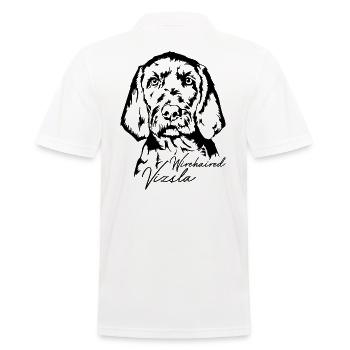 Wirehaired Vizsla Portrait Dog Dogs Wilsigns - Men's Polo Shirt - white - Back - Kai (181cm)