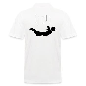fliegen - Männer Poloshirt - Weiß - Hinten - Kai (181cm)