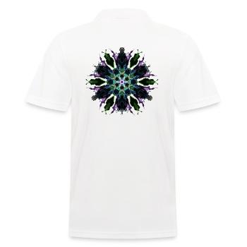 Purple Flower - Männer Poloshirt - Weiß - Hinten - Kai (181cm)