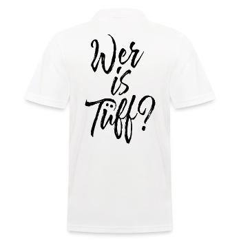 WER IS TÜFF? AUTO TUNING SPRUCH - Männer Poloshirt - Weiß - Hinten - Kai (181cm)