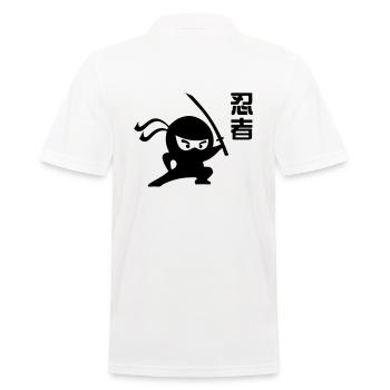 Ninja samurai japanese cartoon - Men's Polo Shirt - white - Back - Kai (181cm)