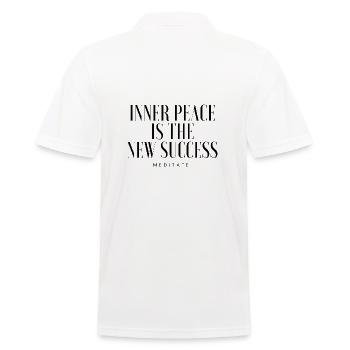 Innerer Frieden: Inner Peace is the new Success - Männer Poloshirt - Weiß - Hinten - Kai (181cm)