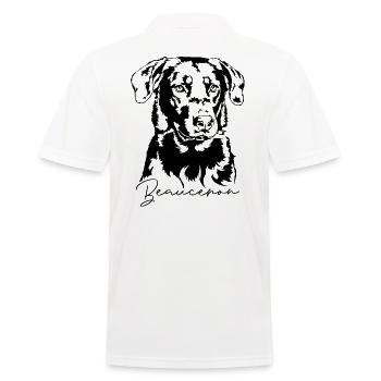 BEAUCERON Portrait de chien Chien Chien Wilsigns - Polo Homme - blanc - Dos - Kai (181cm)