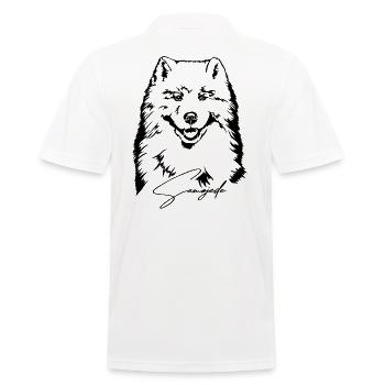 Samoyède Portrait Chien Chiens Wilsigns - Polo Homme - blanc - Dos - Kai (181cm)