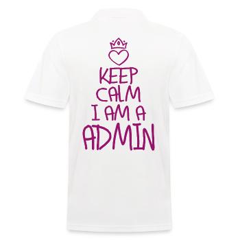 Keep Calm Admin cool admin gift - Men's Polo Shirt - white - Back - Kai (181cm)