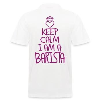 Keep Calm Barista cool Barista Cadeau - Polo Homme - blanc - Dos - Kai (181cm)