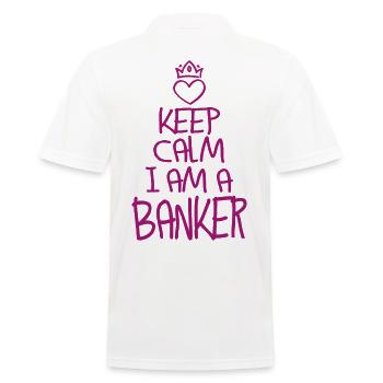 Keep Calm Bankkaufmann cool Bankkaufmann Geschenk - Männer Poloshirt - Weiß - Hinten - Kai (181cm)